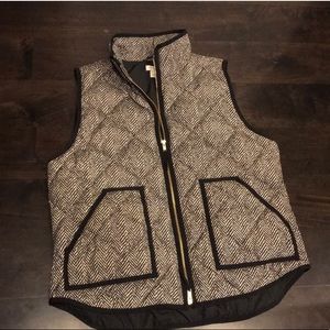 J Crew Herringbone Puffer Vest
